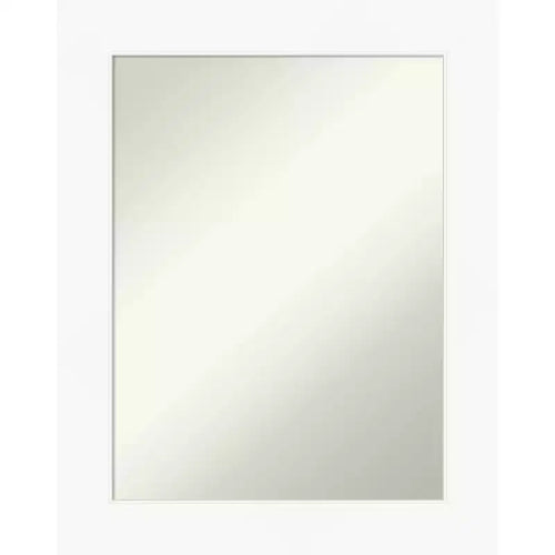 24" x 30" Non-Beveled Cabinet White Wall Mirror - Amanti Art