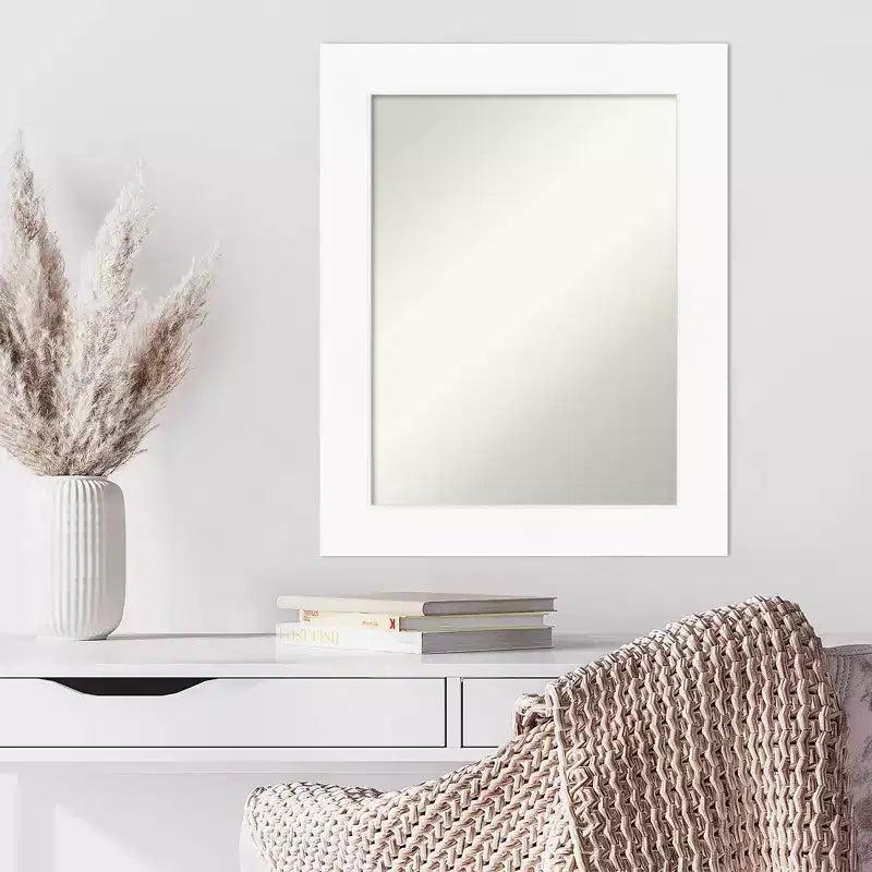 Specchio da parete rettangolare incorniciato 24" x 30", Bianco