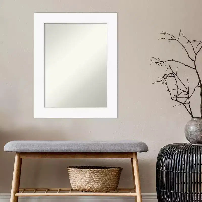 Specchio da parete rettangolare incorniciato 24" x 30", Bianco
