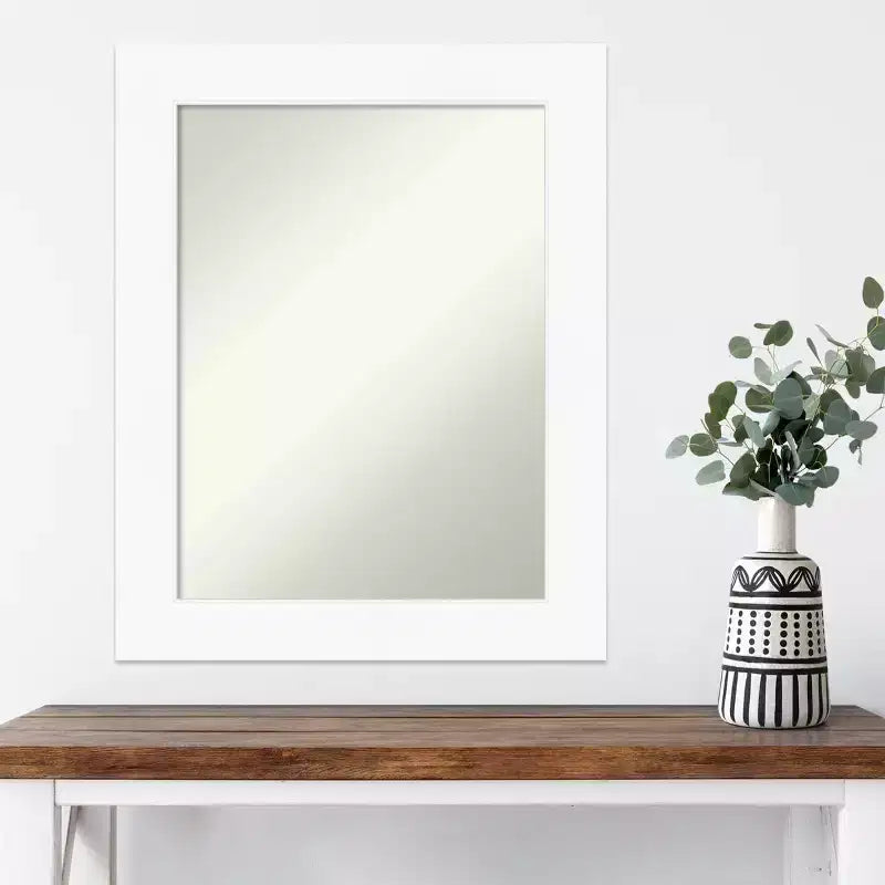 Specchio da parete rettangolare incorniciato 24" x 30", Bianco