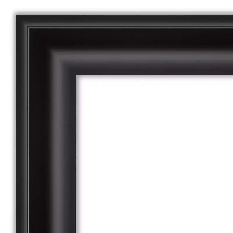 Specchio da parete quadrato da 31,75" senza smussatura con cornice nera