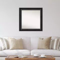 Specchio da parete quadrato da 31,75" senza smussatura con cornice nera
