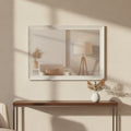 40" x 28" Non-Beveled Shiplap White Wood Bathroom Wall Mirror - Amanti Art: Includes Mounting Hardware, Rectangle Shape