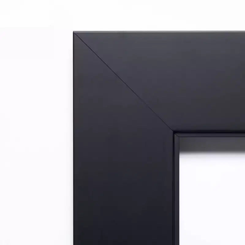 Specchio da parete rettangolare 41" x 29" con cornice in legno nero opaco