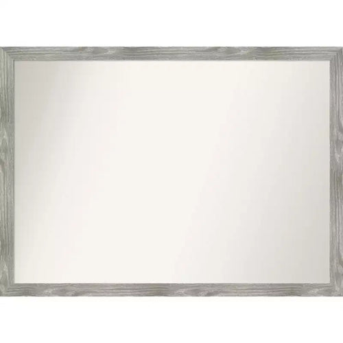 41" x 30" Non-Beveled Dove Gray Wash Square Wall Mirror - Amanti Art