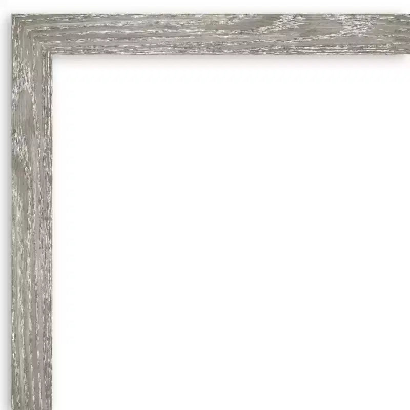 Specchio da parete rettangolare incorniciato da 40,5" x 29,5" con finitura lavata grigia