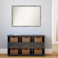 Specchio da parete rettangolare incorniciato da 40,5" x 29,5" con finitura lavata grigia