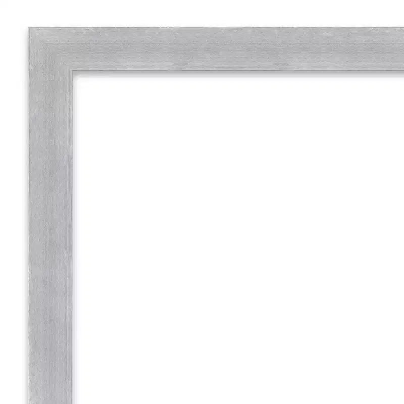 Specchio da parete rettangolare con cornice in nichel spazzolato, 40" x 29"