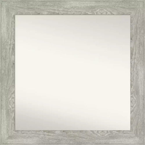 32" x 32" Non-Beveled Dove Gray Wash Wall Mirror - Amanti Art
