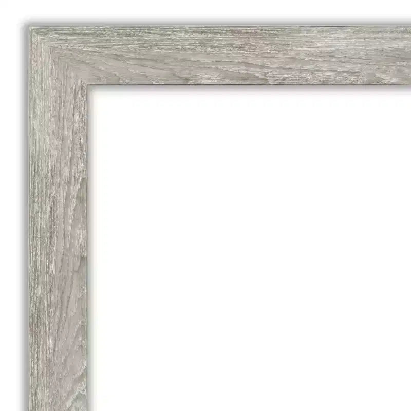 Specchio da parete quadrato 81 x 81 cm con cornice effetto legno lavato grigio