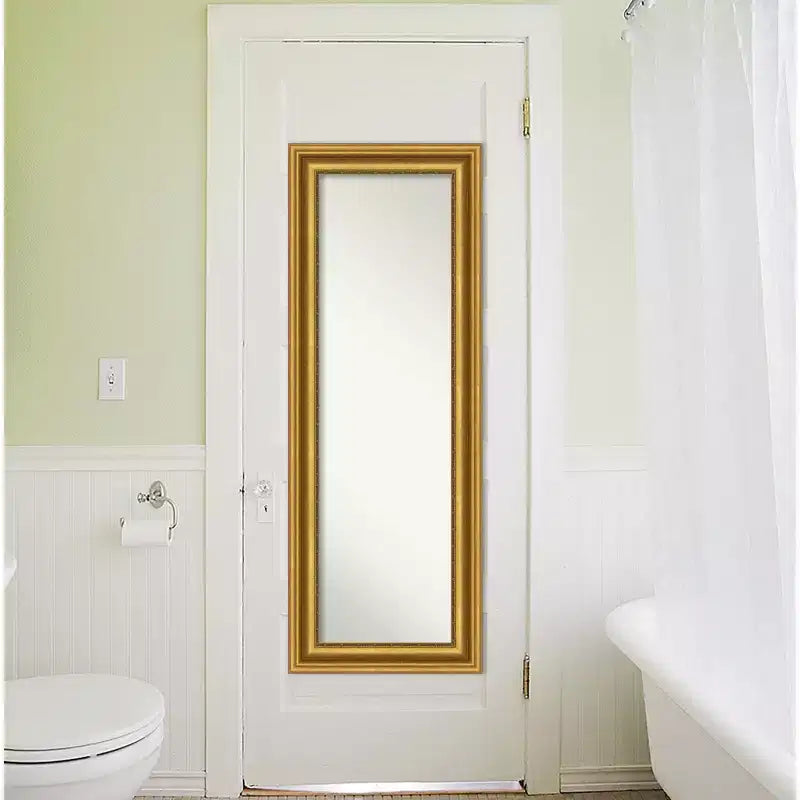 Specchio da parete e da porta a figura intera 50,8 cm x 137,16 cm con cornice dorata lavorata