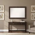 Amanti Art 42" x 30" Ridge Bronze Bathroom Wall Mirror - Vanity, Wall Mount