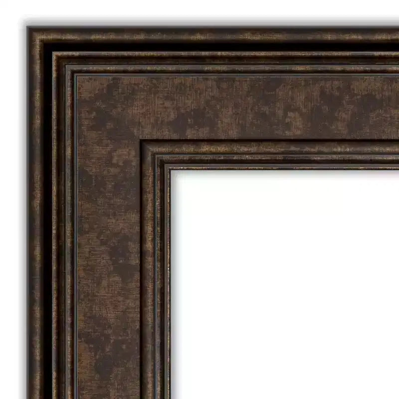 Specchio da parete rettangolare 42" x 30" con cornice bronzo