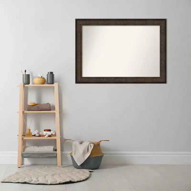 Specchio da parete rettangolare 42" x 30" con cornice bronzo
