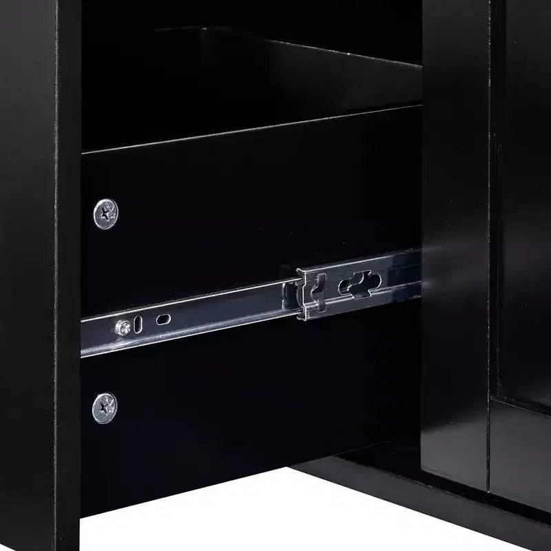 Isola da Cucina con Ruote e Contenitore – Piano in Legno di Gomma, 3 Cassetti e 2 Ripiani Estraibili
