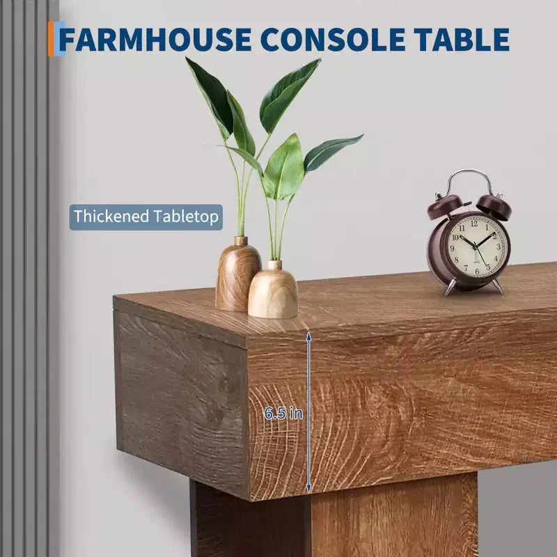 Tavolo console rustico da 63 pollici