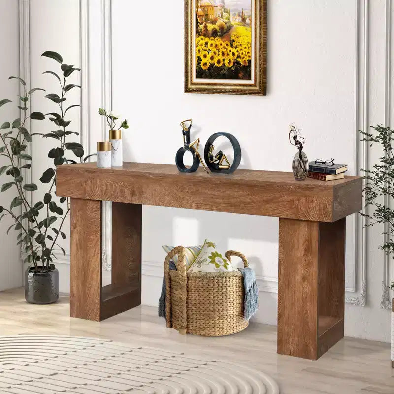 Tavolo console rustico da 63 pollici