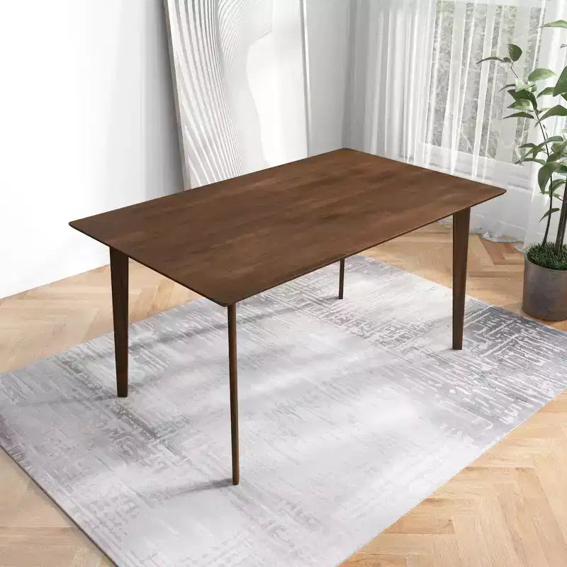 Tavolo da pranzo in legno massello Mid-Century, 4-6 posti, finitura marrone