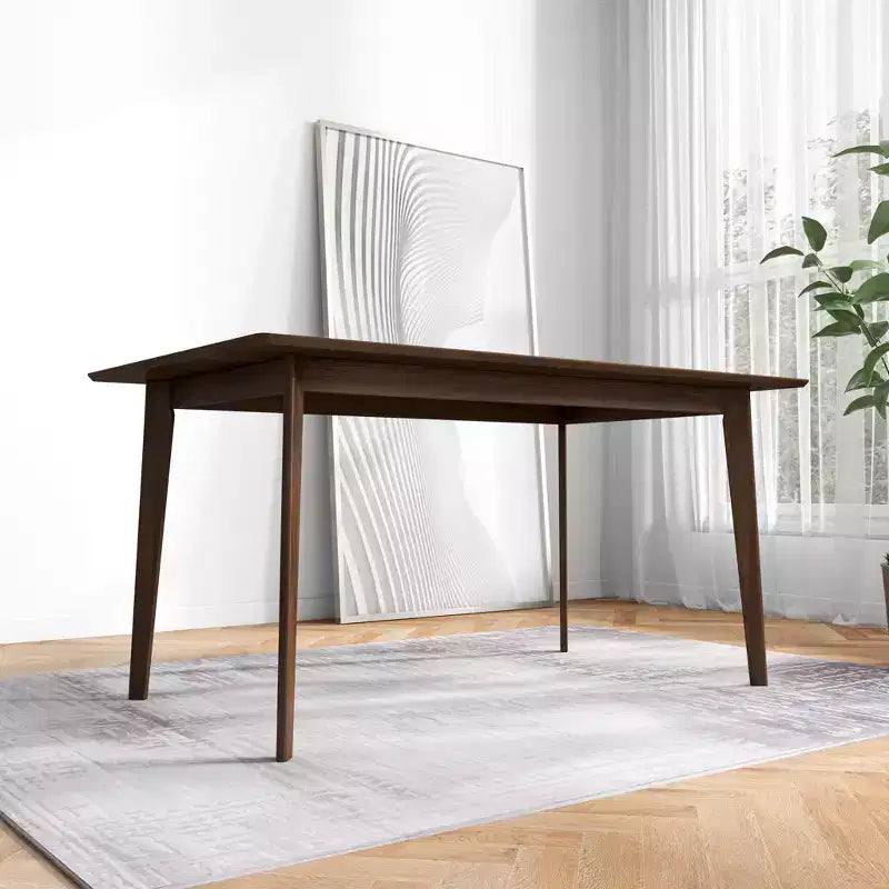 Tavolo da pranzo in legno massello Mid-Century, 4-6 posti, finitura marrone