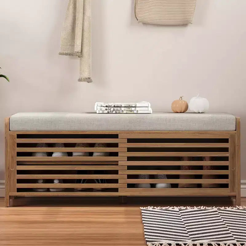 Panca portascarpe con contenitore e sedile imbottito
