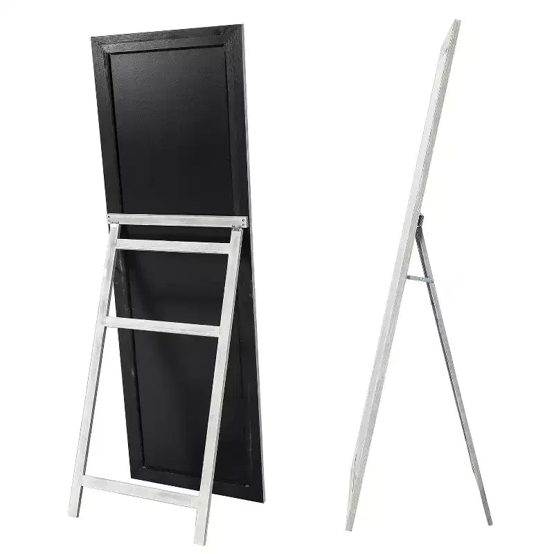 Specchio a figura intera con supporto – 162x53cm, Cornice in legno massello, Vetro temperato