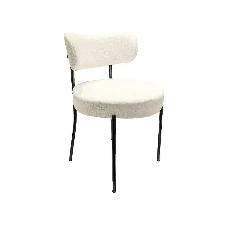 Set di 4 sedie da pranzo imbottite con gambe in metallo