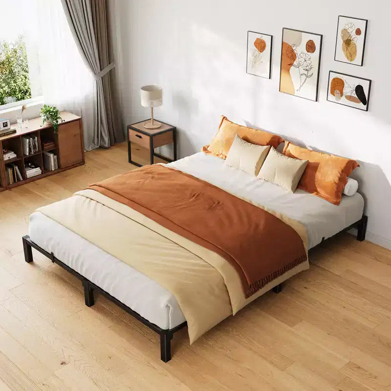 Base letto a piattaforma matrimoniale King Size in metallo – 10 pollici, capacità 360 kg