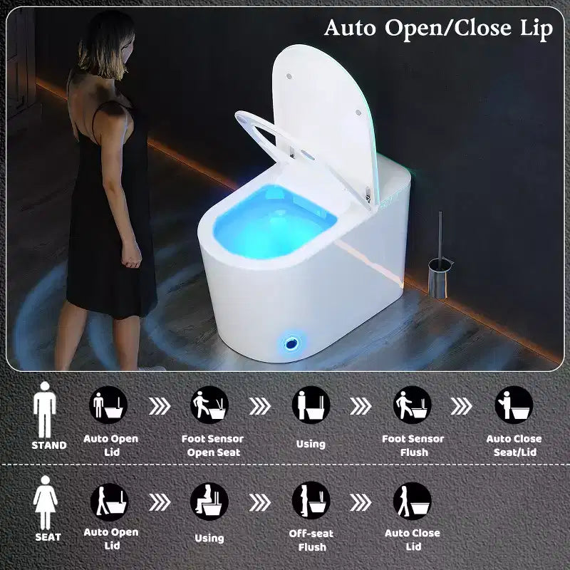 WC intelligente con bidet integrato e asciugatore ad aria calda