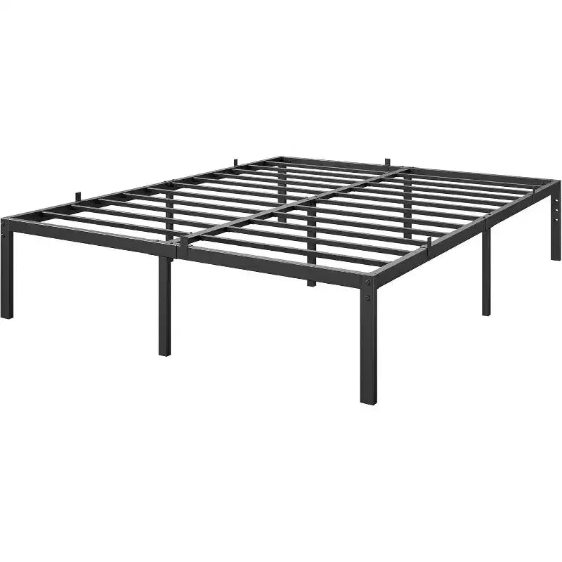 Struttura Letto a Piattaforma in Metallo con Contenitore Sottoletto — Nessuna Rete a Molle Necessaria