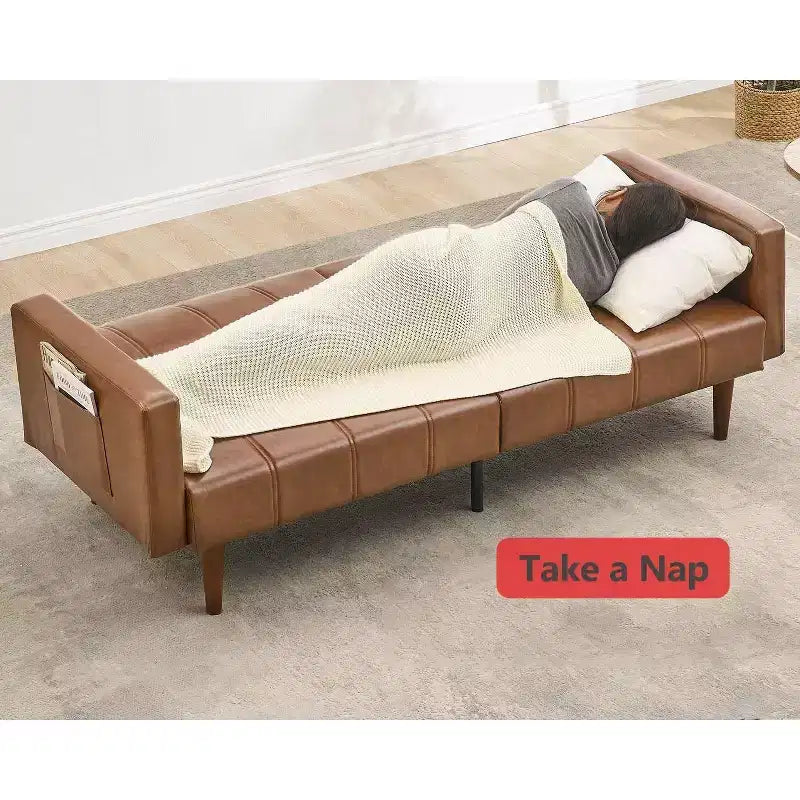 Divano Letto Futon Convertibile con Schienale Regolabile