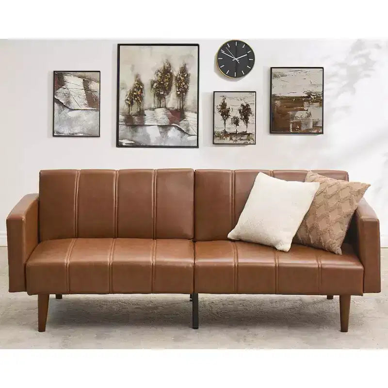 Divano Letto Futon Convertibile con Schienale Regolabile