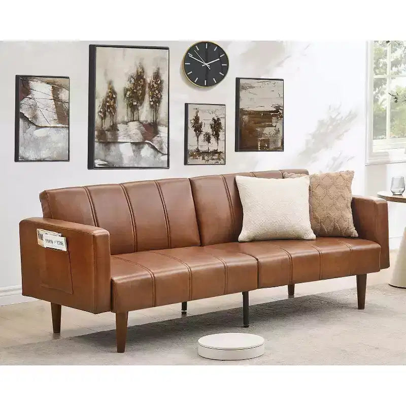 Divano Letto Futon Convertibile con Schienale Regolabile