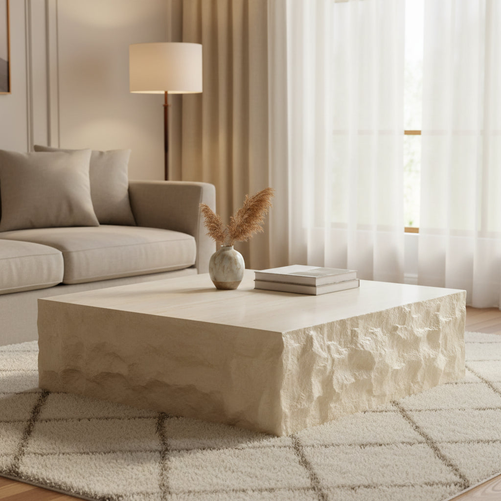 GDFStudio Jonas Modern Fiberglass Coffee Table