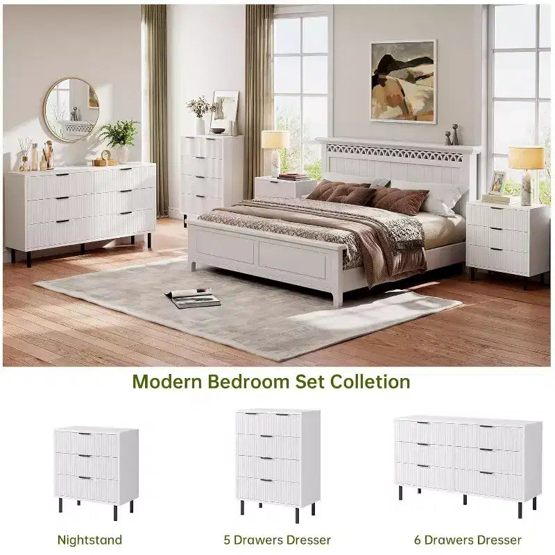 Cassettiera a 3 cassetti con gambe in metallo – Mobiletto bianco compatto per camera da letto, corridoio e piccoli spazi