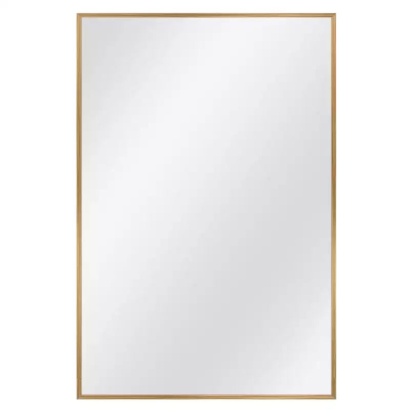 Specchio da parete rettangolare con cornice in alluminio – 36 x 24 pollici, oro