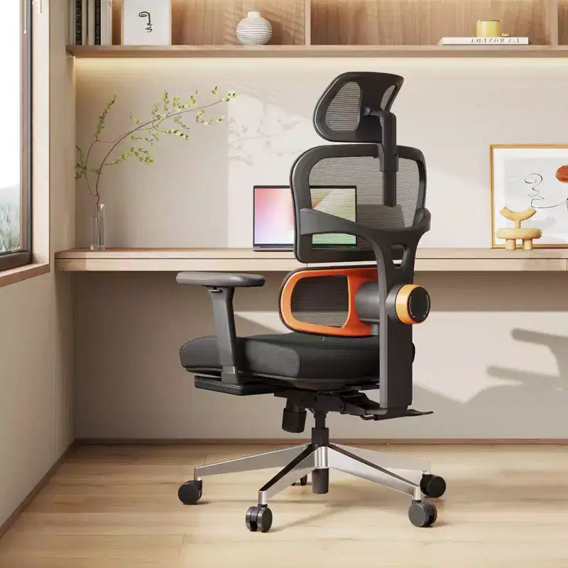 Sedia da ufficio ergonomica con poggiapiedi e braccioli 4D