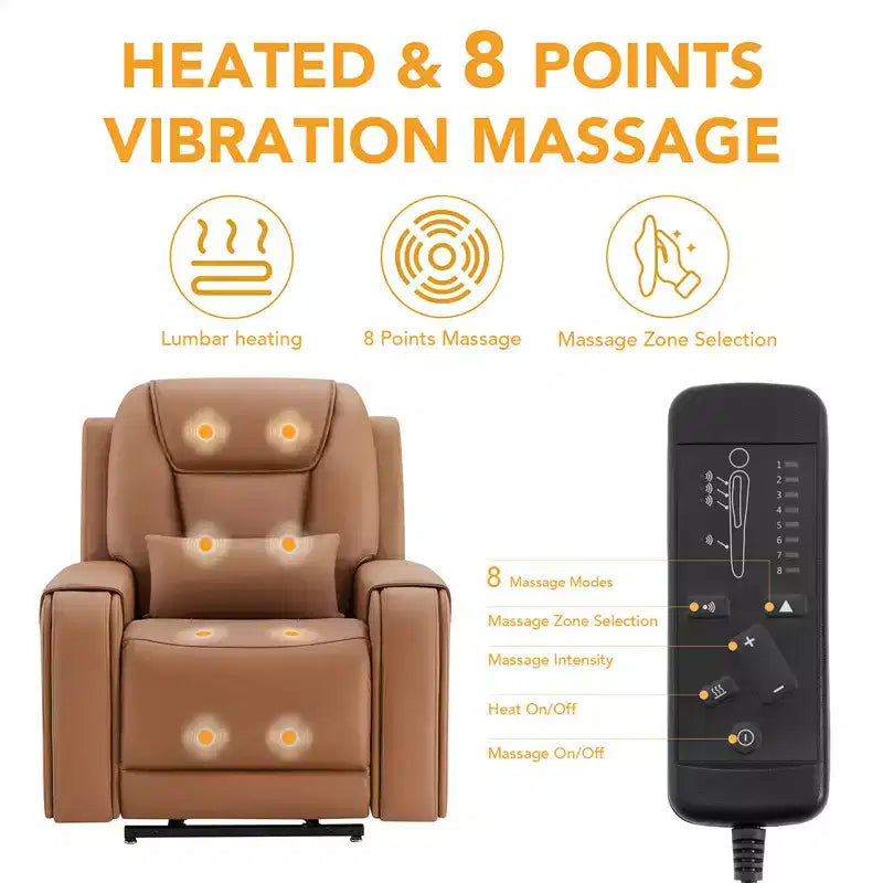 Poltrona reclinabile elettrica alzapersona con calore e massaggio