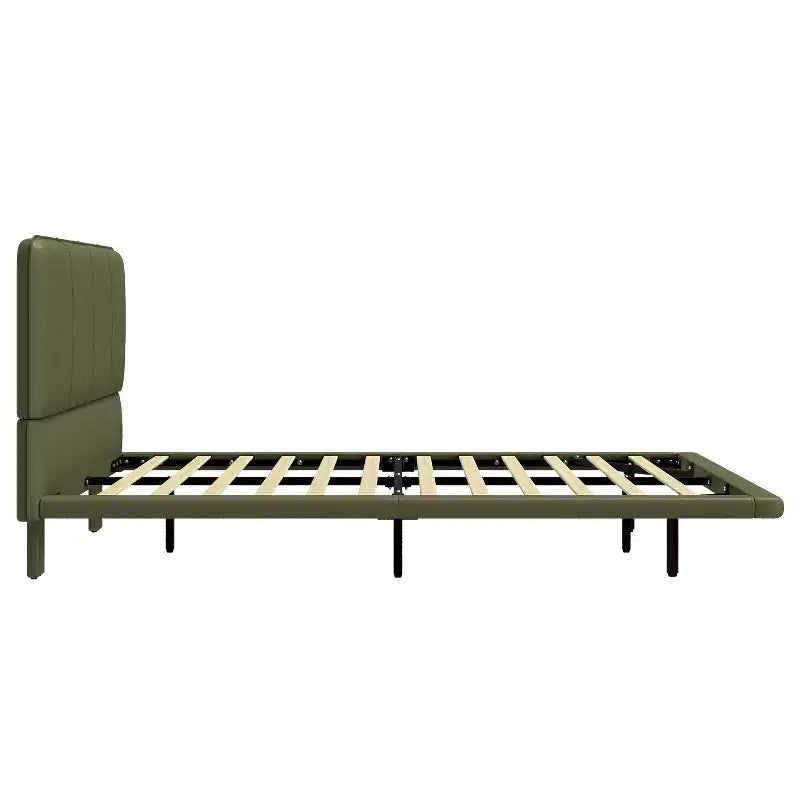 Base letto a piattaforma con illuminazione a LED - Matrimoniale/Queen, rivestimento in pelle PU