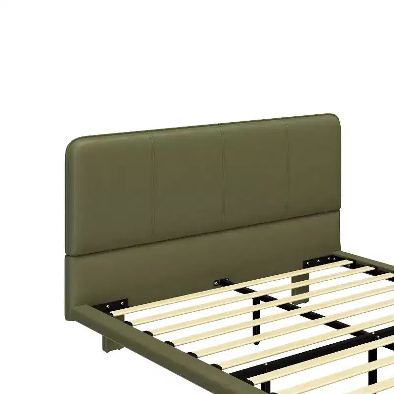 Base letto a piattaforma con illuminazione a LED - Matrimoniale/Queen, rivestimento in pelle PU