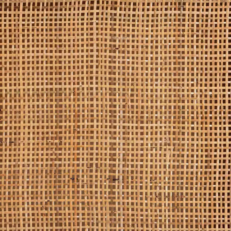 Comodino a 1 cassetto in rattan e mogano con ripiano aperto