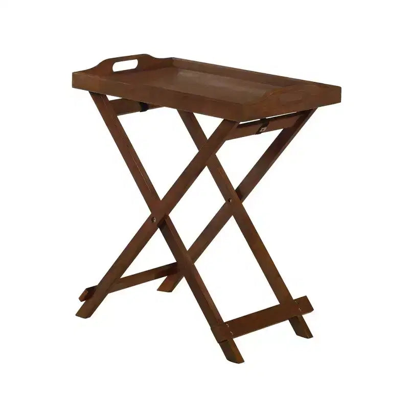 Designs2Go Folding Tray Table Espresso - Breighton Home: Contemporary MDF End Table, 24.5" H, 22" W, Rectangle Shape