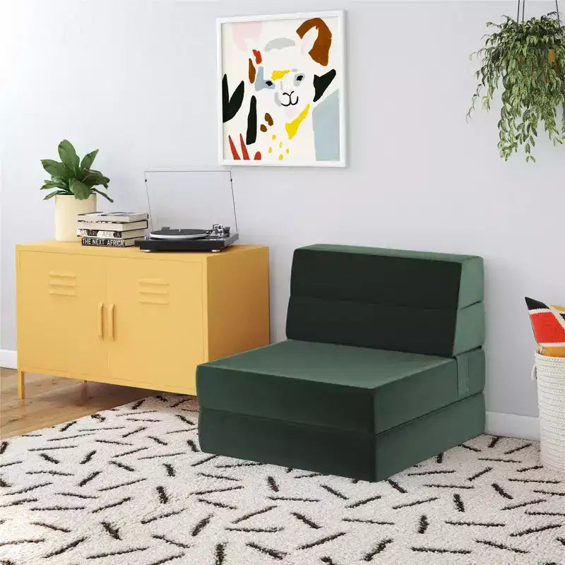 Sedia e Poltrona Modulari Pieghevoli – Velluto, Design 5-in-1