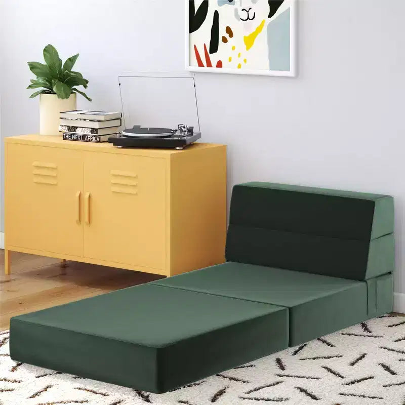 Sedia e Poltrona Modulari Pieghevoli – Velluto, Design 5-in-1