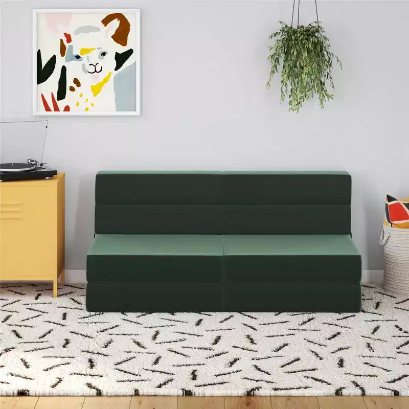 Sedia e Poltrona Modulari Pieghevoli – Velluto, Design 5-in-1