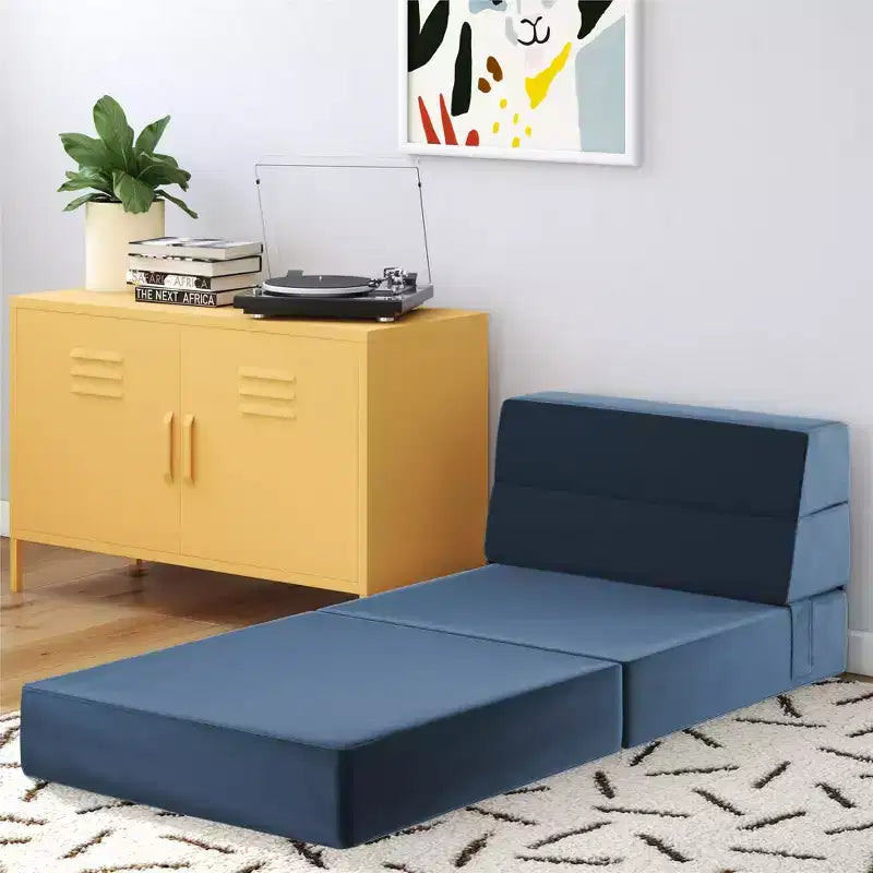 Sedia e Poltrona Modulari Pieghevoli – Velluto, Design 5-in-1