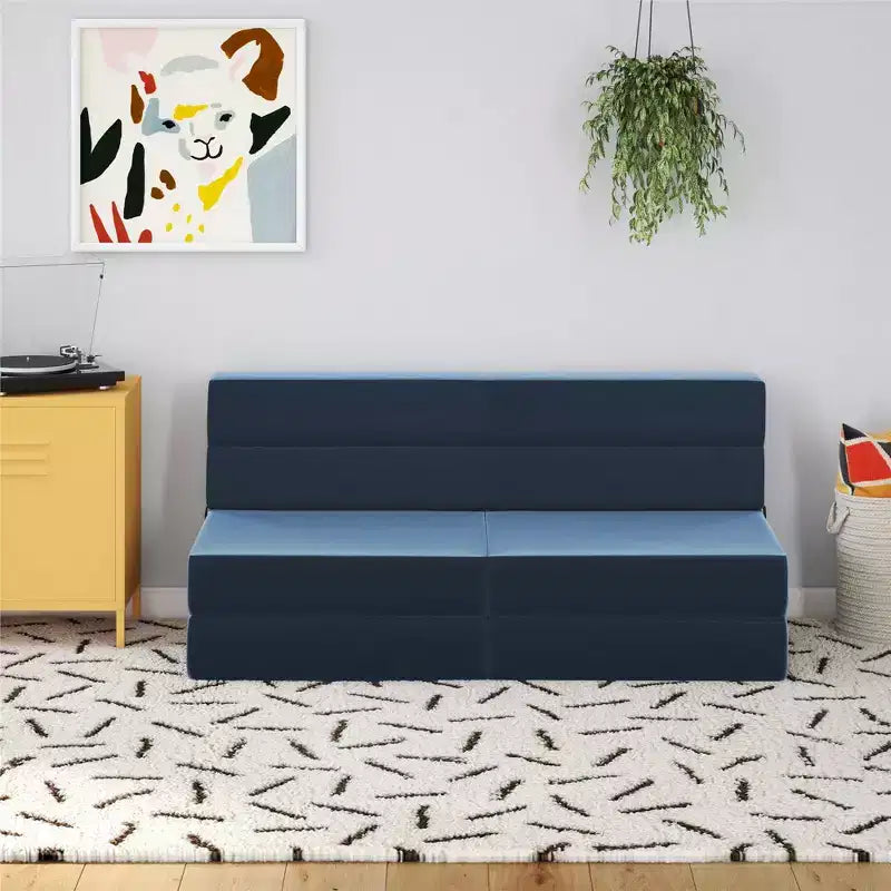 Sedia e Poltrona Modulari Pieghevoli – Velluto, Design 5-in-1