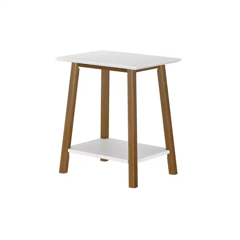 Comodino moderno di metà secolo in legno massello