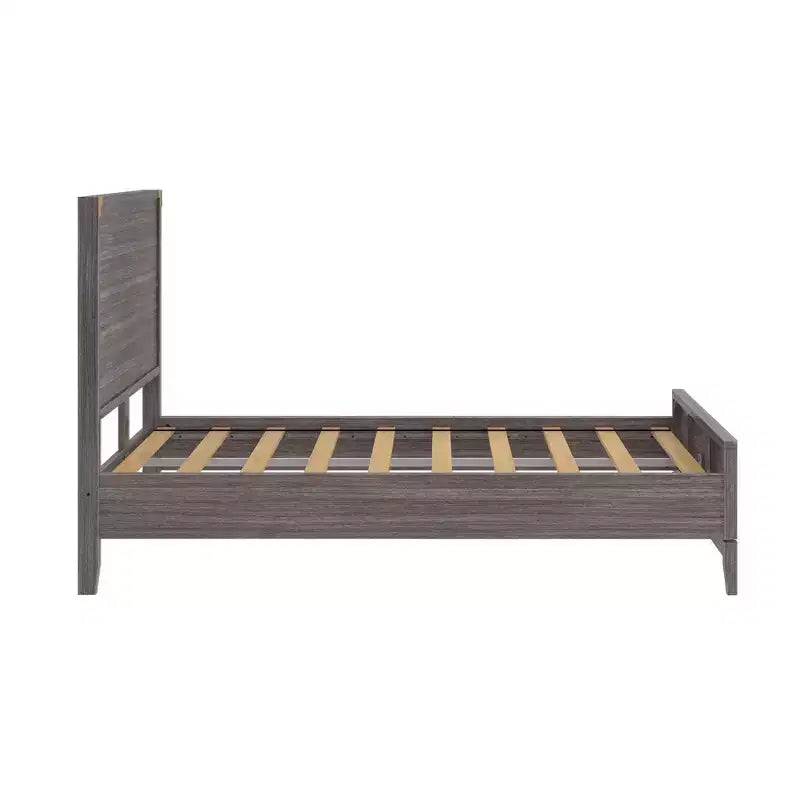 Letto a piattaforma in legno massello, misura matrimoniale