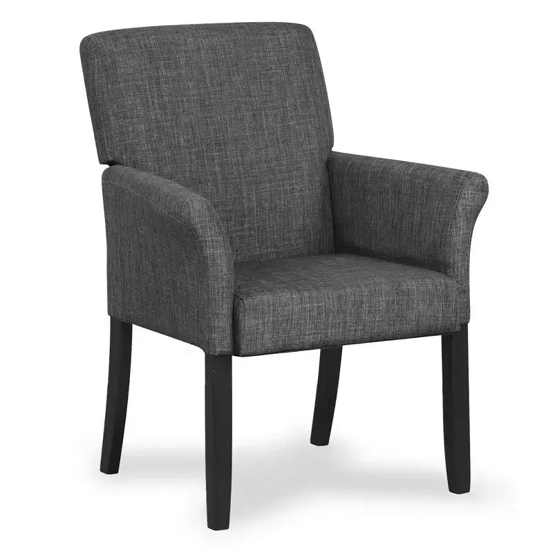 Poltrona d'accento imbottita con gambe in legno di gomma