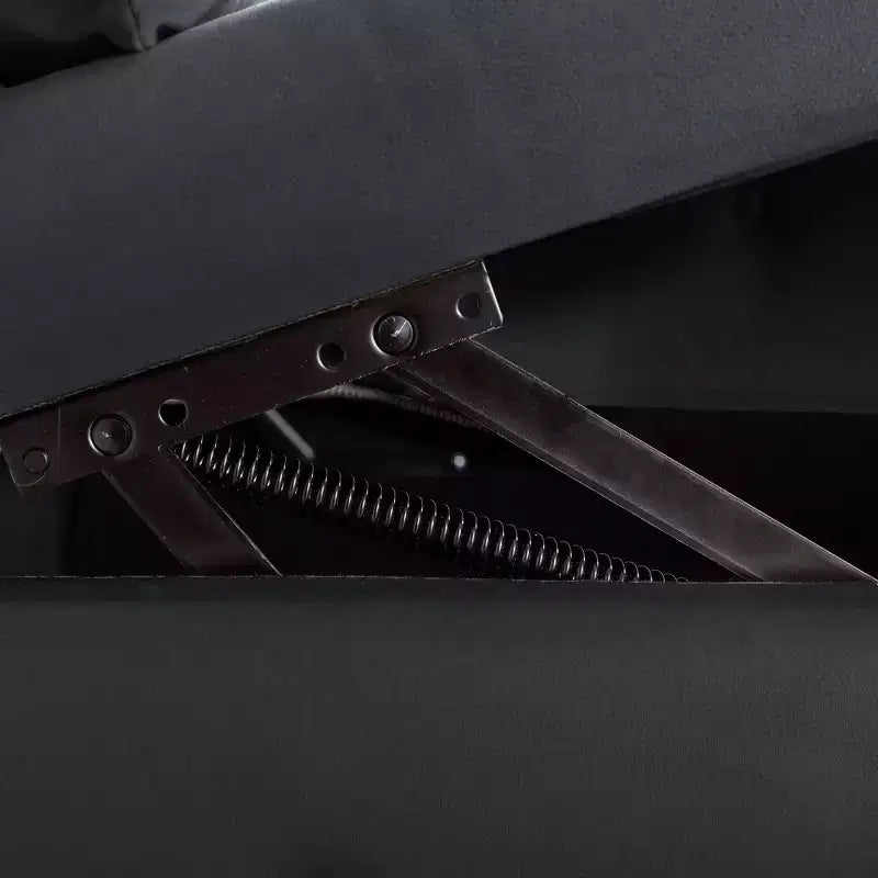Chaise longue in velluto con contenitore e borchie decorative